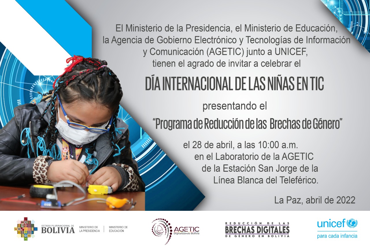 En Homenaje al Día Internacional de las Niñas en TIC, se lleva a cabo el lanzamiento del Programa  de Reducción de las Brechas Digitales de Género