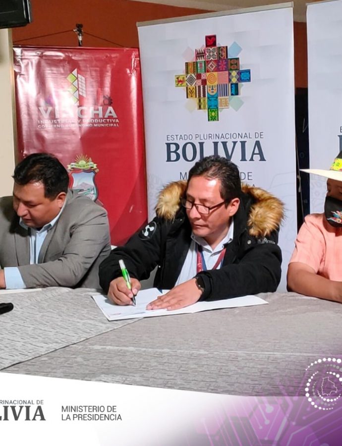 AGETIC firma un  Convenio de Cooperación Interinstitucional para la apertura de Centros de Capacitación e Innovación Tecnológica en Viacha