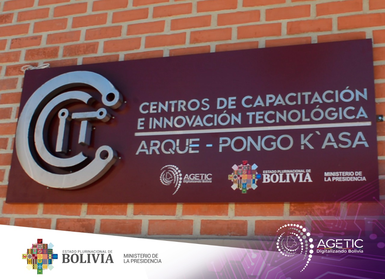 AGETIC inaugura Centros de Capacitación e Innovación Tecnológica  en Tacopaya, Arque y Pongo K’asa
