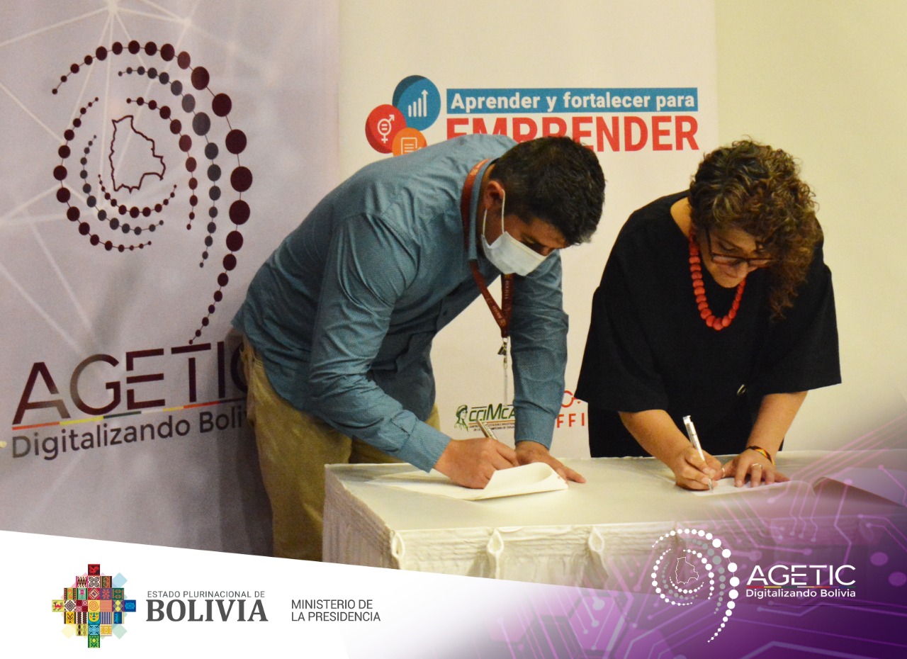 AGETIC continúa con su compromiso por fortalecer los emprendimientos y las capacidades de jóvenes y mujeres, mediante la tecnología