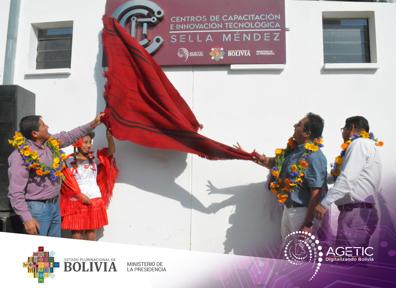 La AGETIC apertura el Centro de  Capacitación e Innovación Tecnológica en Sella Mendez – Tarija