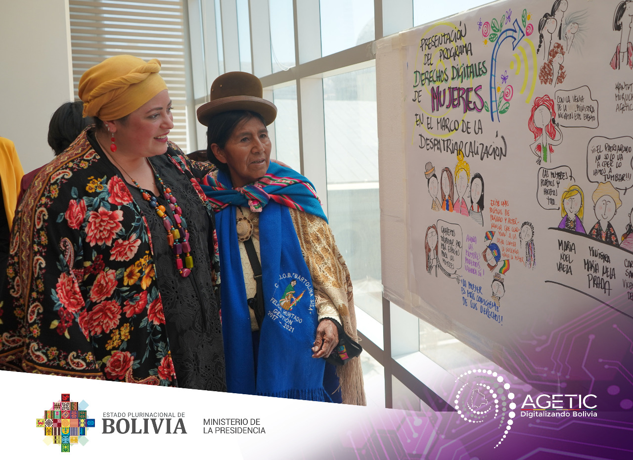 Bolivia trabaja por más derechos digitales para las mujeres en el marco de la despatriarcalización