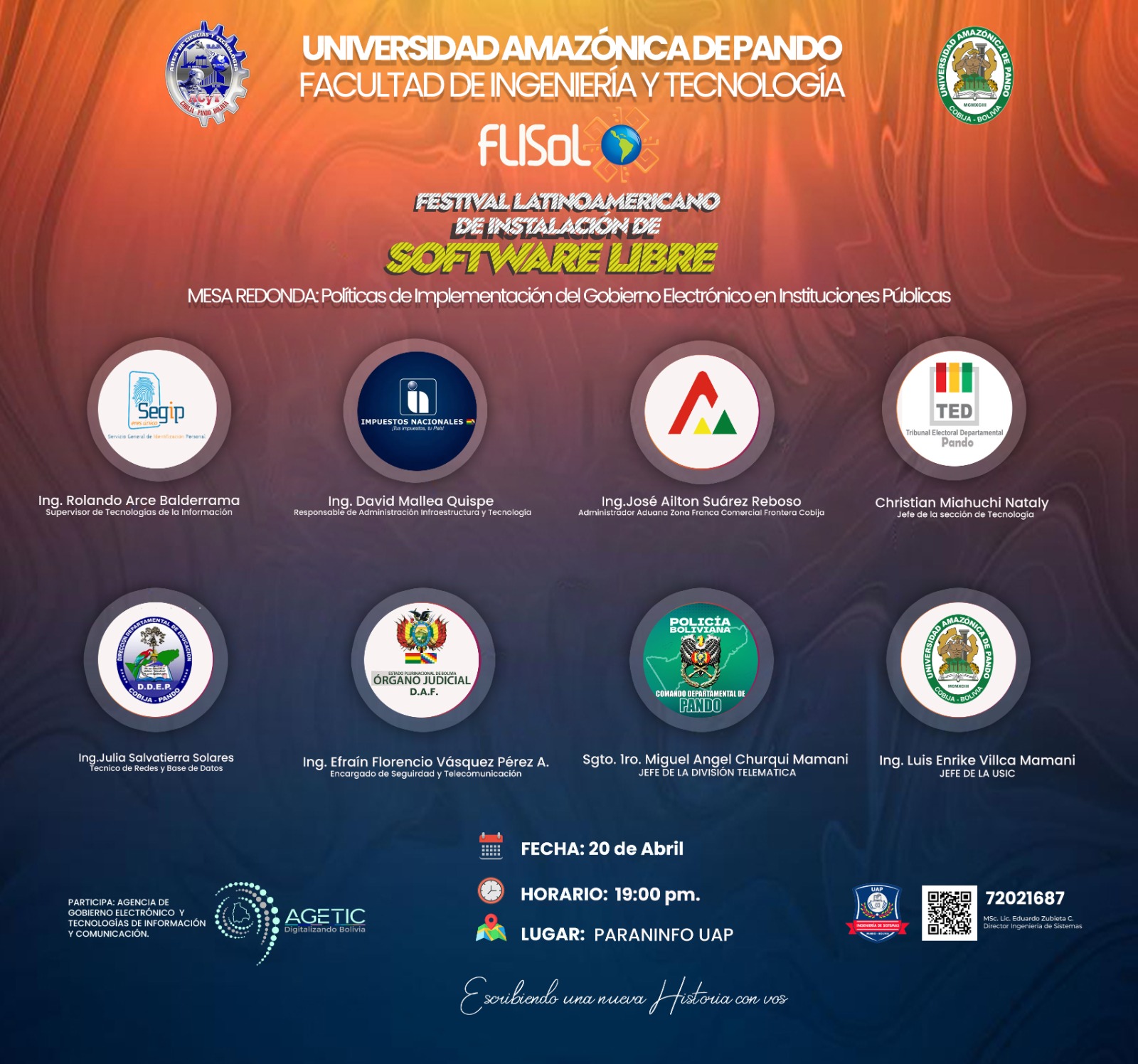 La AGETIC participa del Festival Latinoamericano de Instalación de Software Libre en Pando