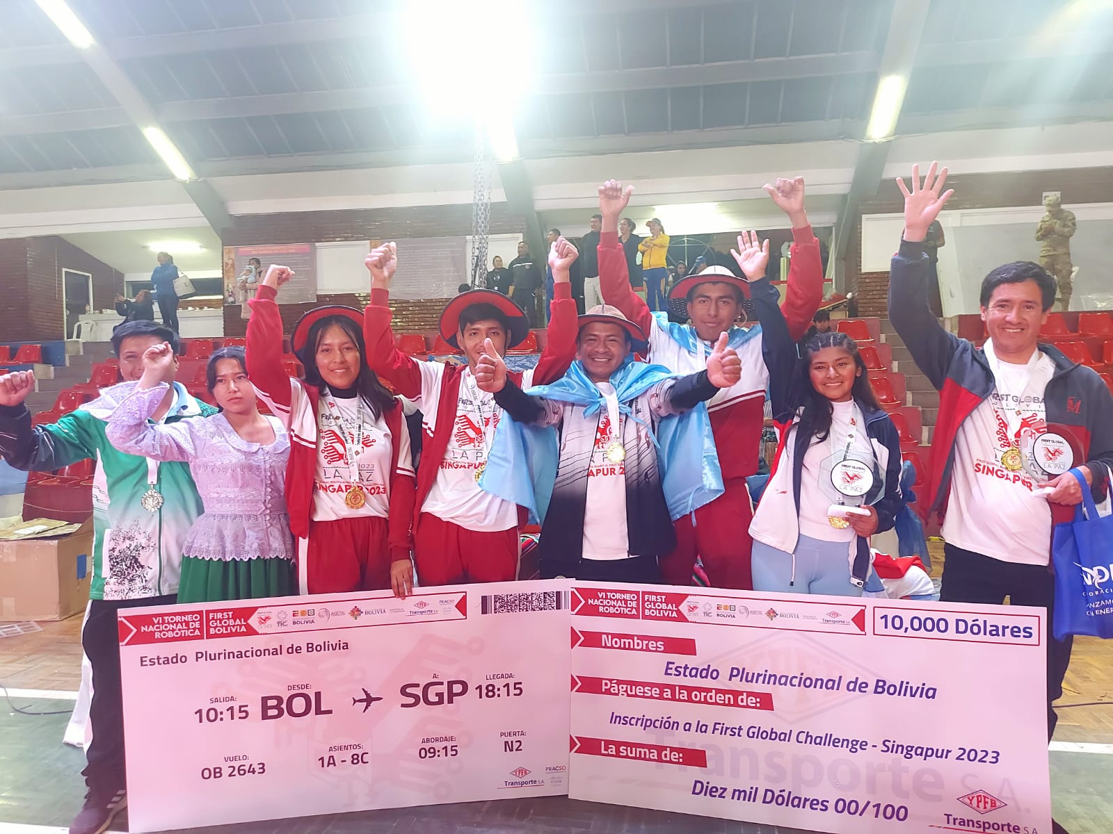 Bolivia conoce a sus cinco seleccionados para el Torneo Internacional de Robótica First Global Challenge Singapur 2023