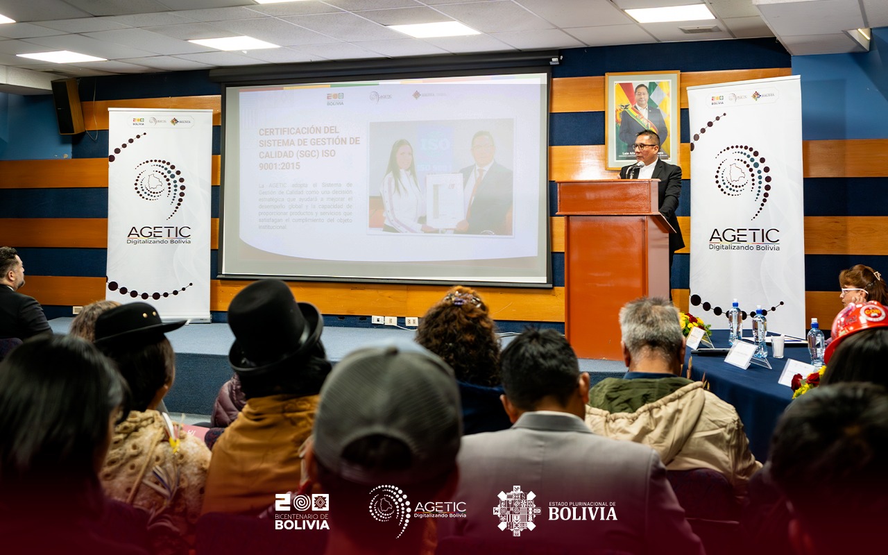 AGETIC presenta su Rendición Pública de Cuentas Inicial – Gestión 2025 con enfoque de transparencia y desarrollo digital de Bolivia.